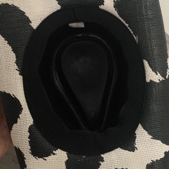 Cow Print Straw Cowboy Hat - Picture 3 of 6